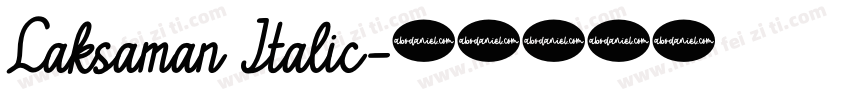 Laksaman Italic字体转换